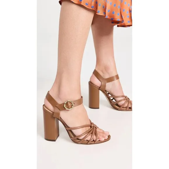 Schutz Mahi Block Sandals in New Caramelo 9 Womens High Heels