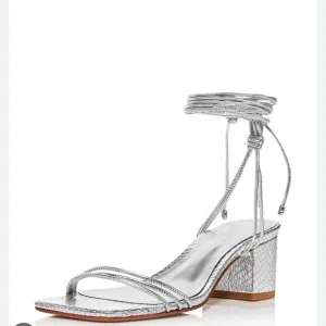 Schutz Thea Block Leather Ankle Wrap Dress Sandals