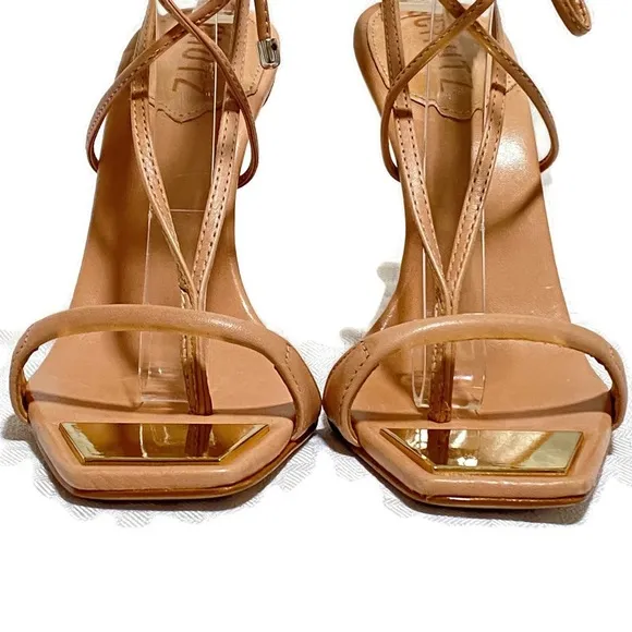 SCHUTZ  VIKKI LEATHER SANDALS