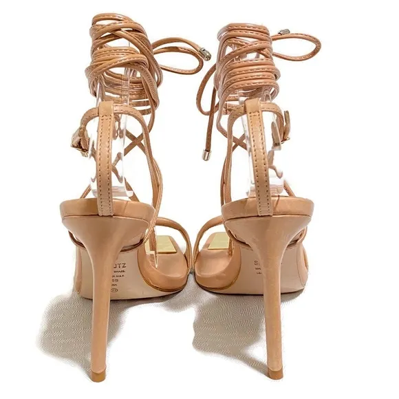 SCHUTZ  VIKKI LEATHER SANDALS