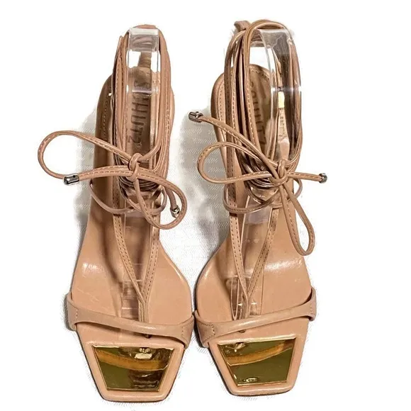 SCHUTZ  VIKKI LEATHER SANDALS