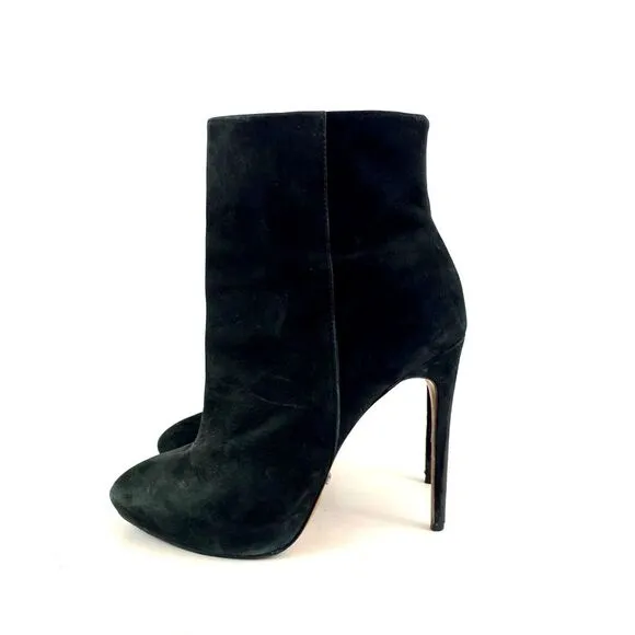 Schutz Womens Boots Platform Black Suede Leather High Heels Size 9.5B