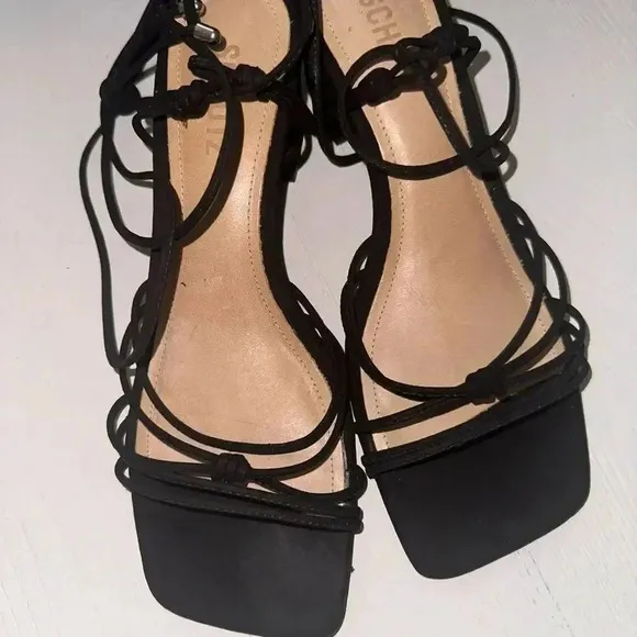 SCHUTZ Suede Block Wrap Around Sandals S 7,5