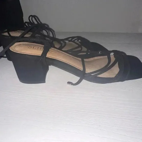 SCHUTZ Suede Block Wrap Around Sandals S 7,5