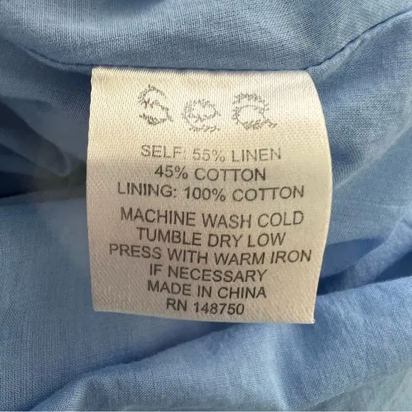Sea Tiered Waverly Flutter Sleeves Ruffle Trim Carolina Blue Dress Size 8