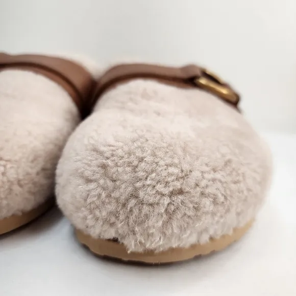 See by Chloé Beige Sherpa Gema Loafers Size  37 (US 6.5)