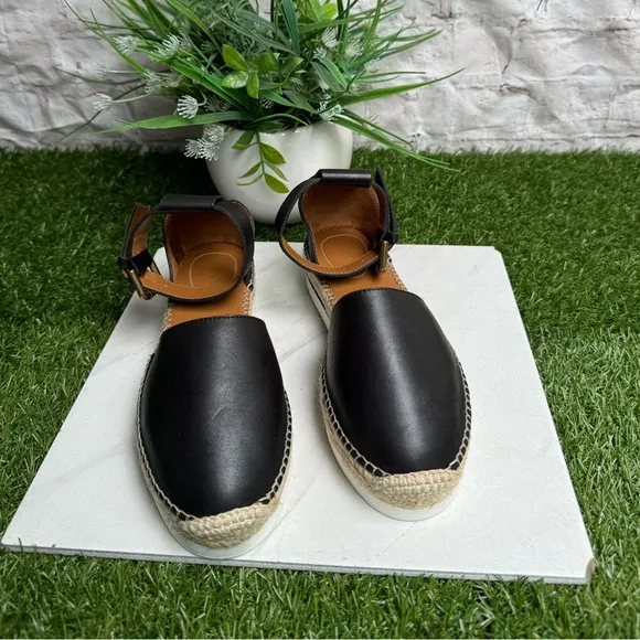 SEE BY CHLOE Glyn leather Espadrille Sandals $280 size 37 US 6.5