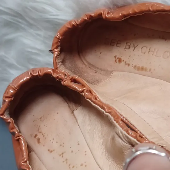 See by Chloe patent leather flats