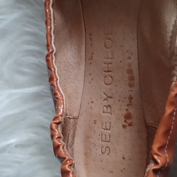 See by Chloe patent leather flats
