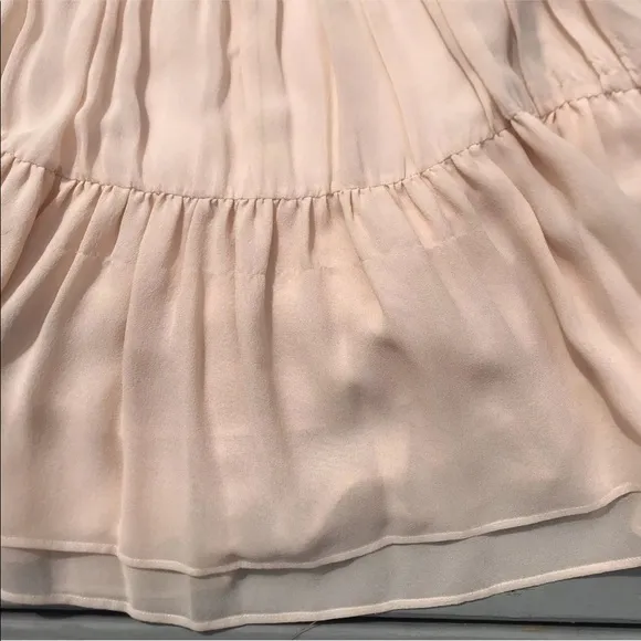 See by Chloe silk ruffle dress nude blush pink