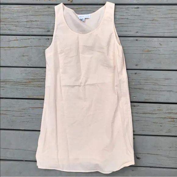 See by Chloe silk ruffle dress nude blush pink