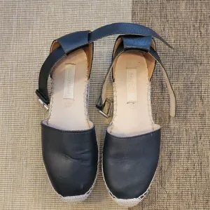 SeeBy Chloé Black Leather Espadrilles