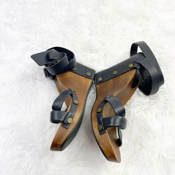 See By Chloe Guilietta Platform Wedge Crossover Leather Sandals