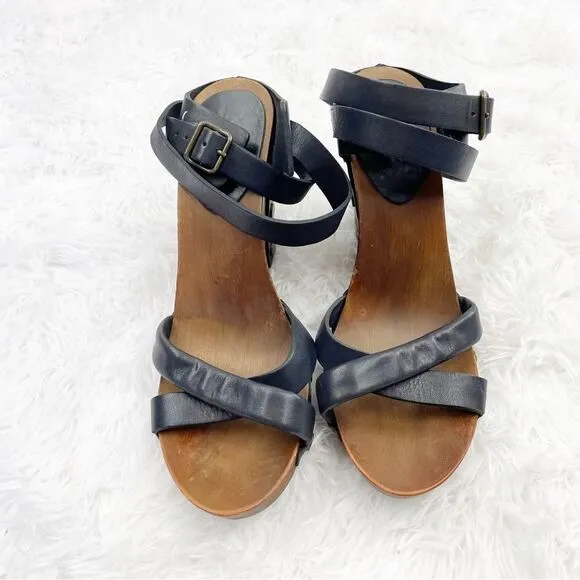 See By Chloe Guilietta Platform Wedge Crossover Leather Sandals