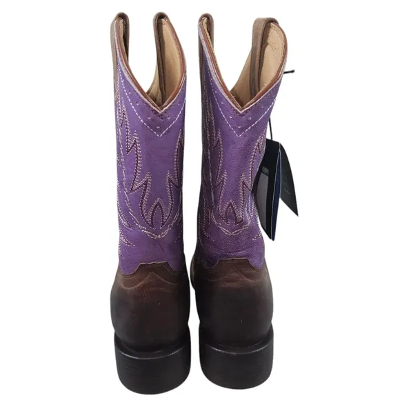 Shyanne Womens Two Toned Leather Ciwboy Boots In 8.5 NWT