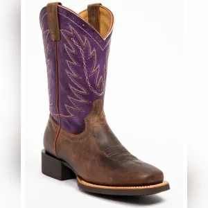 Shyanne Womens Two Toned Leather Ciwboy Boots In 8.5 NWT