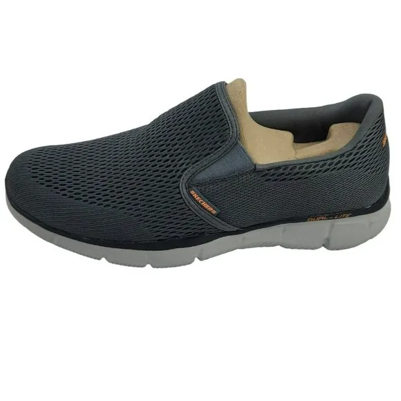 Skechers Equalizer Double Play Slip On Loafers 51509 Charcoal Orange Mens 11.5