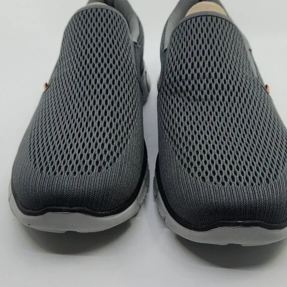 Skechers Equalizer Double Play Slip On Loafers 51509 Charcoal Orange Mens 11.5