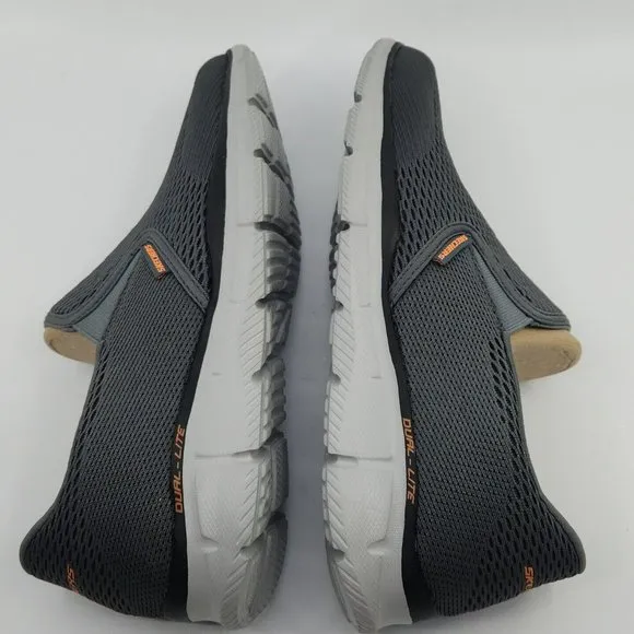 Skechers Equalizer Double Play Slip On Loafers 51509 Charcoal Orange Mens 11.5