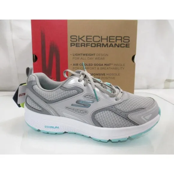 Skechers Go Run Consistent Vivid Horizon Trail Running Sneakers Grey Size 7.5