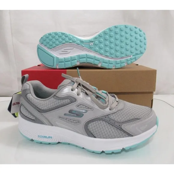 Skechers Go Run Consistent Vivid Horizon Trail Running Sneakers Grey Size 7.5