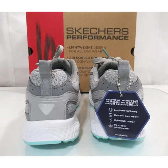 Skechers Go Run Consistent Vivid Horizon Trail Running Sneakers Grey Size 7.5