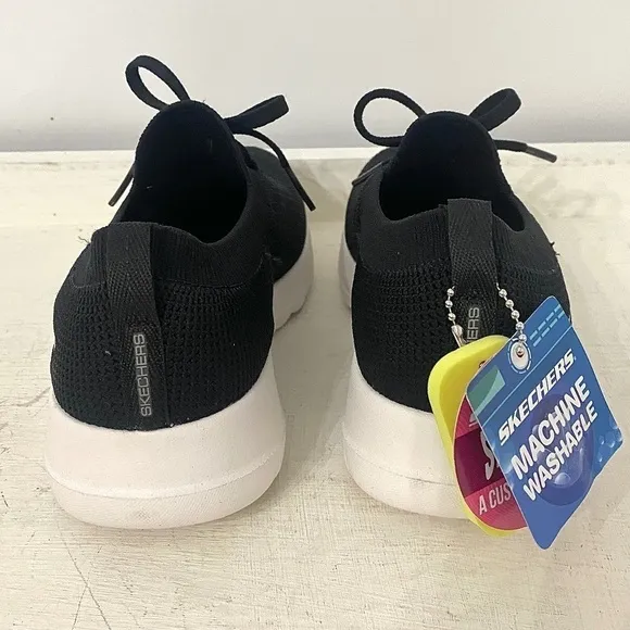 Skechers Go Walk Joy Black Slip On Knit Comfort Sneakers, Women's Size 6