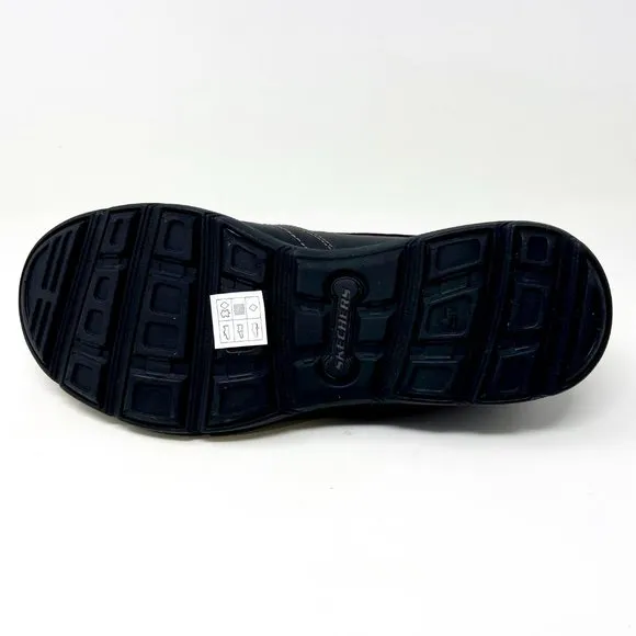 Skechers Harper Forde Black Relaxed Fit Mens Slip On Shoes Loafers