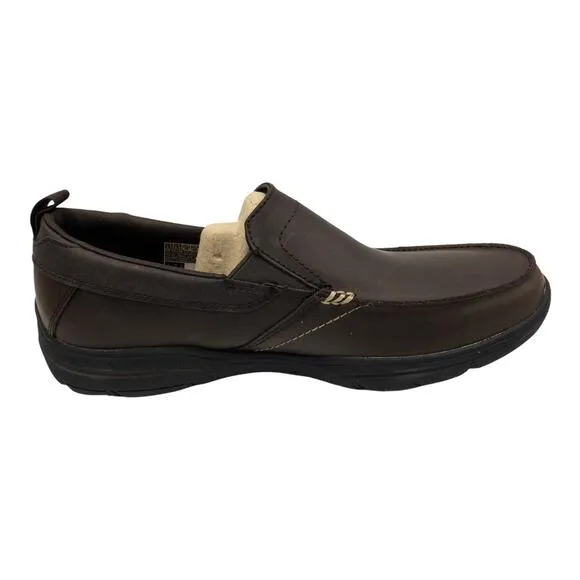 Skechers Relaxed Fit Leather Harper Forde Slip On Loafers Men's 10 Dark Brown