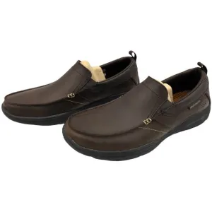 Skechers Relaxed Fit Leather Harper Forde Slip On Loafers Men's 10 Dark Brown