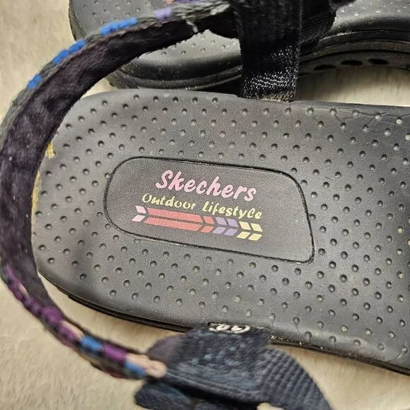 Skechers Sandals Size 10 Womens Reggae Sew Me Strap Sandals