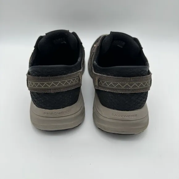 Skechers Slip Ins Mens 9 Oak Canyon Consistent Winner Sneakers Brown Black Trail