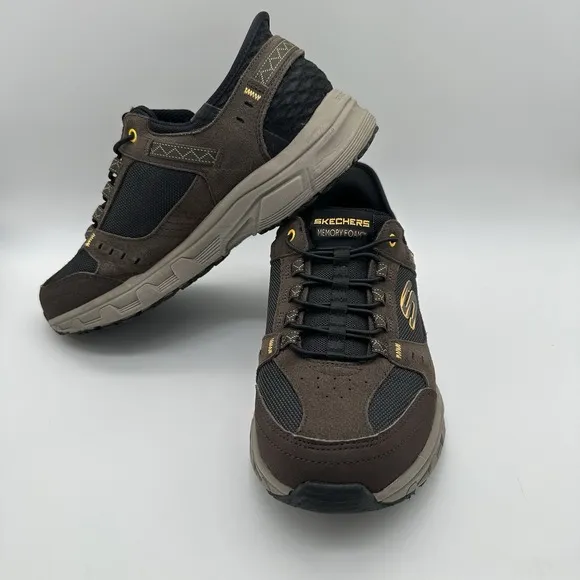 Skechers Slip Ins Mens 9 Oak Canyon Consistent Winner Sneakers Brown Black Trail