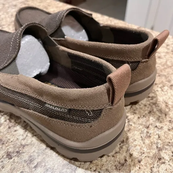 SKECHERS Superior Milford Relaxed Fit Memory Foam Loafers Brown Men's 11.5