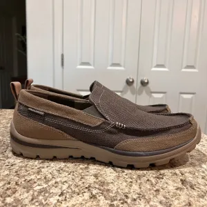 SKECHERS Superior Milford Relaxed Fit Memory Foam Loafers Brown Men's 11.5