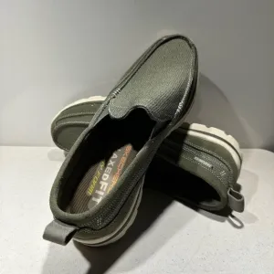 Skechers Superior Milford Shoes Slip On Relaxed Fit Loafers Green Mens 14