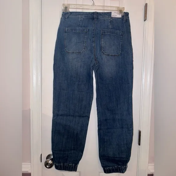 Skinnygirl Cheryl Jogger Jeans with zipper pockets, size 27/4