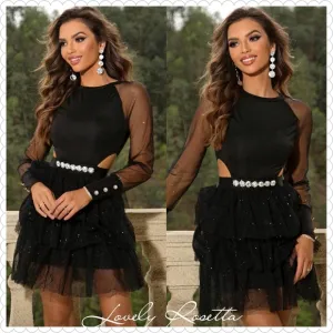 Sleek Mini Dress with Trendy Cutout Detail