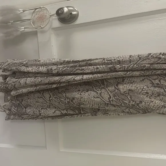 Snake print reformation wrap dress
