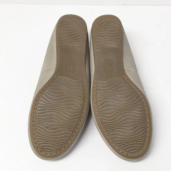 SoftWalk Selma Flats, Grey Nubuck, Women's 6.5 Wide
