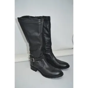 SONORA Harness Black Leather Moto Biker Riding Tall Boots Womens Size 7.5 SN1800