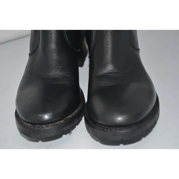 SONORA Harness Black Leather Moto Biker Riding Tall Boots Womens Size 7.5 SN1800