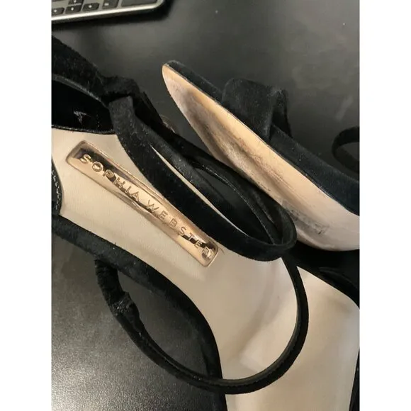 SOPHIA WEBSTER Rosalind Hourglass High-Heel Sandals Black 39 (US 8.5)