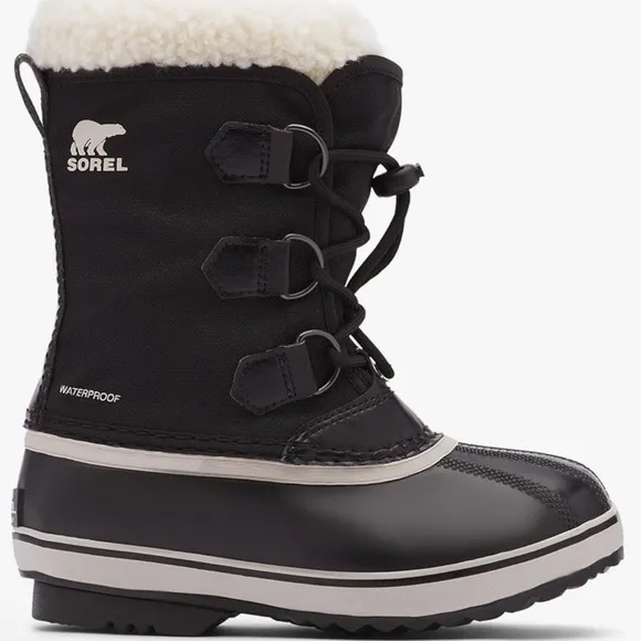 Sorel Black Yoot Pac Nylon Waterproof Boots