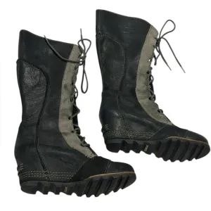 Sorel Cate The Great Wedge Tall Lace Knee High Waterproof Leather Boots Sz7.5