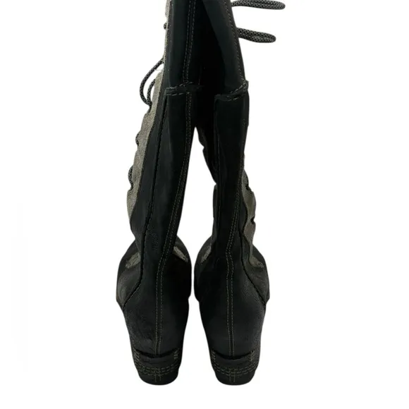 Sorel Cate The Great Wedge Tall Lace Knee High Waterproof Leather Boots Sz7.5