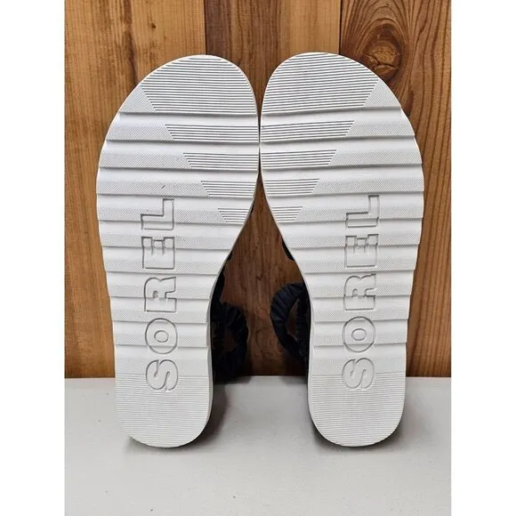 Sorel Ella II Ankle Strap Black Women's Sandals Size 7
