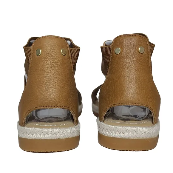 Sorel Ella Jute Sandals Camel Brown NL3914-224 Size 8 NWOB