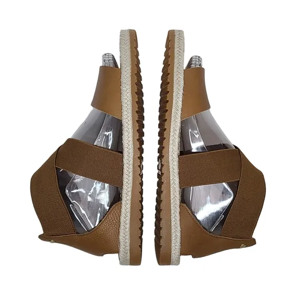 Sorel Ella Jute Sandals Camel Brown NL3914-224 Size 8 NWOB