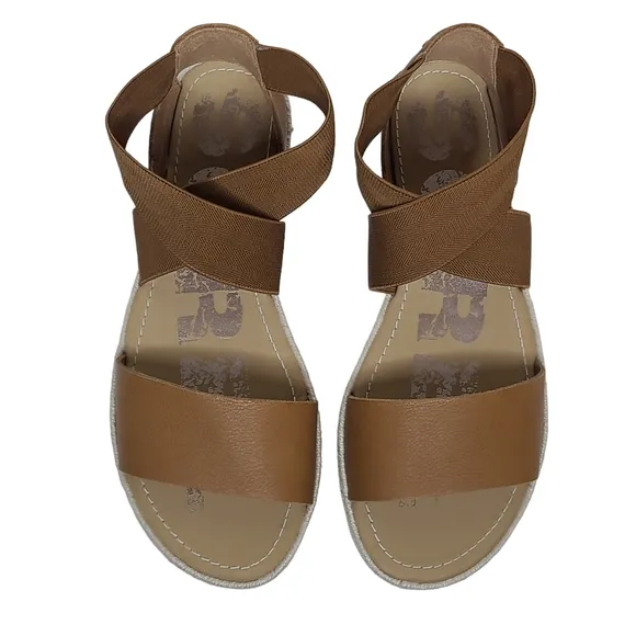 Sorel Ella Jute Sandals Camel Brown NL3914-224 Size 8 NWOB
